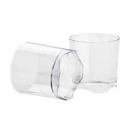 Ποτήρι φαρδύ 60cc σε διάφανο & μαύρο χρώμα