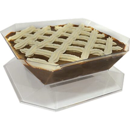 Μπολ οκτάπλευρο διαμάντι 1.000 cc διάφανο