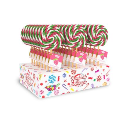 Yammiez Swirl Lollipop Red White Green 50g