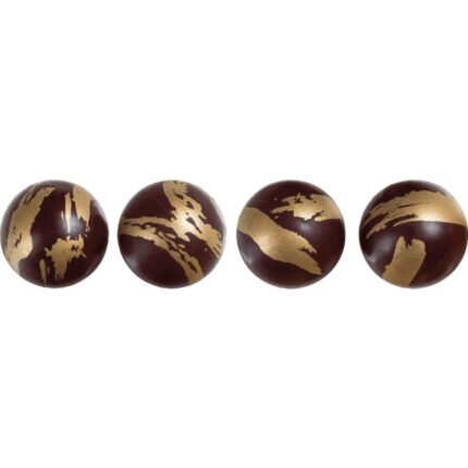 Σοκολατένιες Μπάλες 3D με Χρυσές Πινελιές 28mm x32