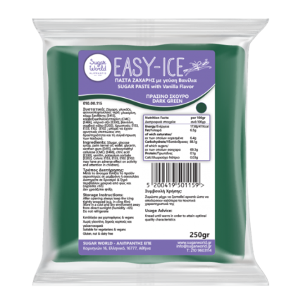 Πάστα Ζάχαρης Easy-Ice Γεύση Βανίλια Πράσινο Σκούρο 250gr